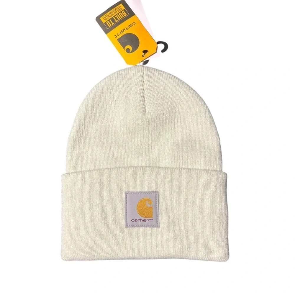 NWT Carhartt Light Mint Green Knit Hat | Knit Cuffed Beanie | New